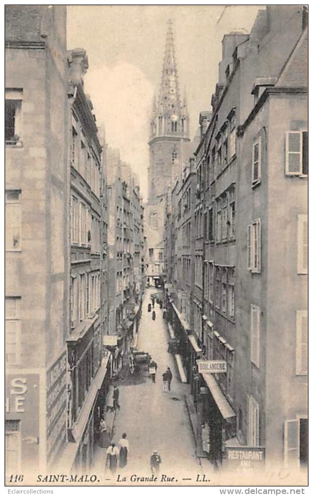 Saint Malo      35         La Grande Rue       (voir Scan) - Saint Malo