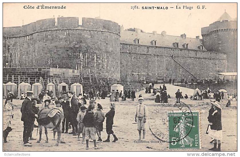 Saint Malo      35            La Plage . Ane.Enfants .    (voir Scan) - Saint Malo