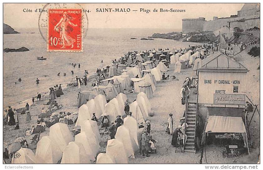 Saint Malo      35         Plage De Bon-Secours   (voir Scan) - Saint Malo