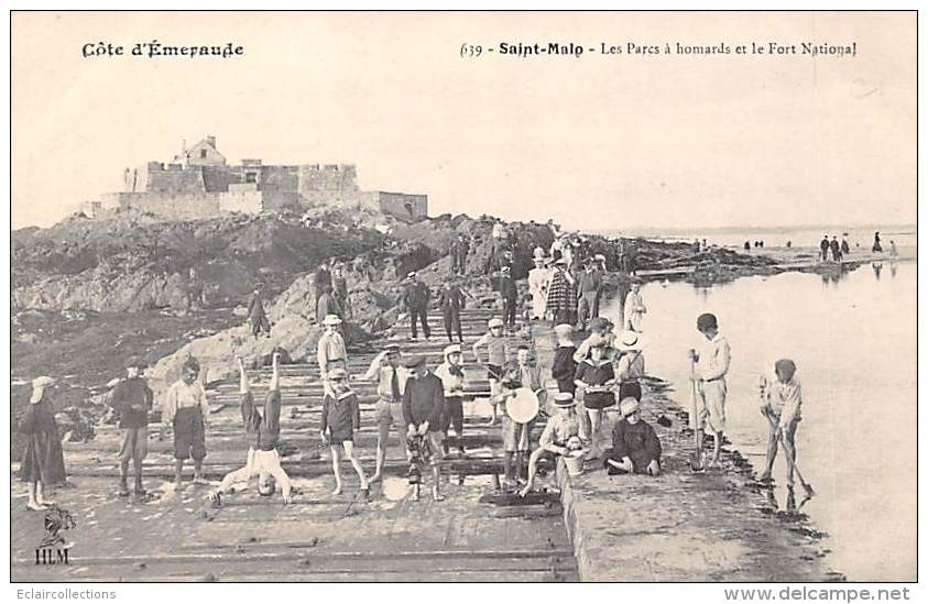 Saint Malo      35         Le Parc A Homards Et Le Fort National            (voir Scan) - Saint Malo