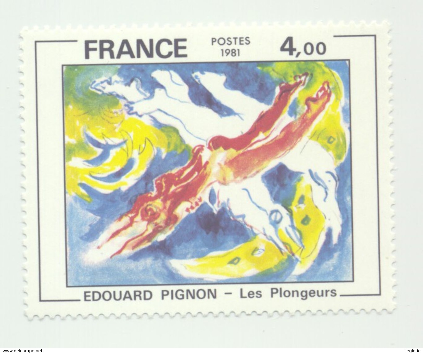 2168 - Série "Création Philatélique" Tableaux Les Plongeurs D'Edouard Pignon  (1981) - Ungebraucht