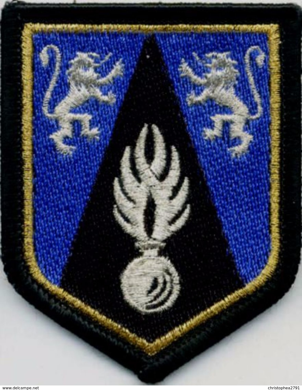 INSIGNE TISSUS PATCH GENDARMERIE NATIONALE ECU DE MANCHE SUR VELCRO ETAT EXCELLENT - Policia