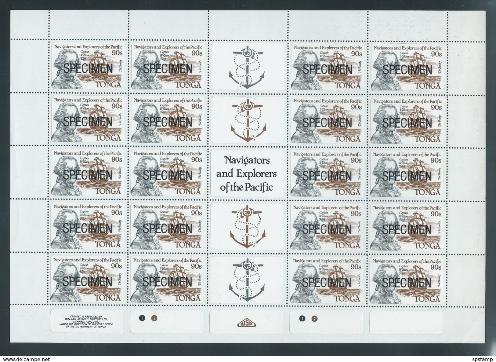 Tonga 1984 Explorers & Ship Set Of 4 X 20 In Full Sheets With Gutter Labels & Margins MNH Specimen O/P - Tonga (1970-...)