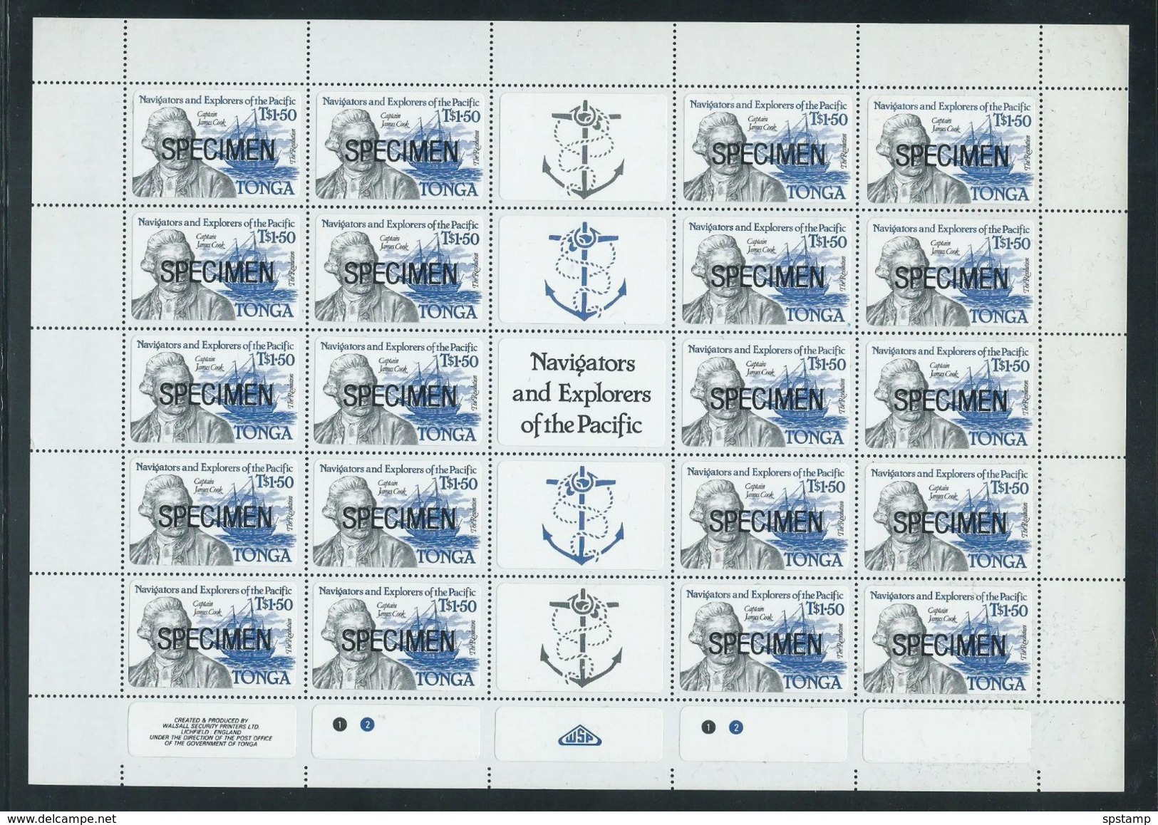 Tonga 1984 Explorers & Ship Set Of 4 X 20 In Full Sheets With Gutter Labels & Margins MNH Specimen O/P - Tonga (1970-...)