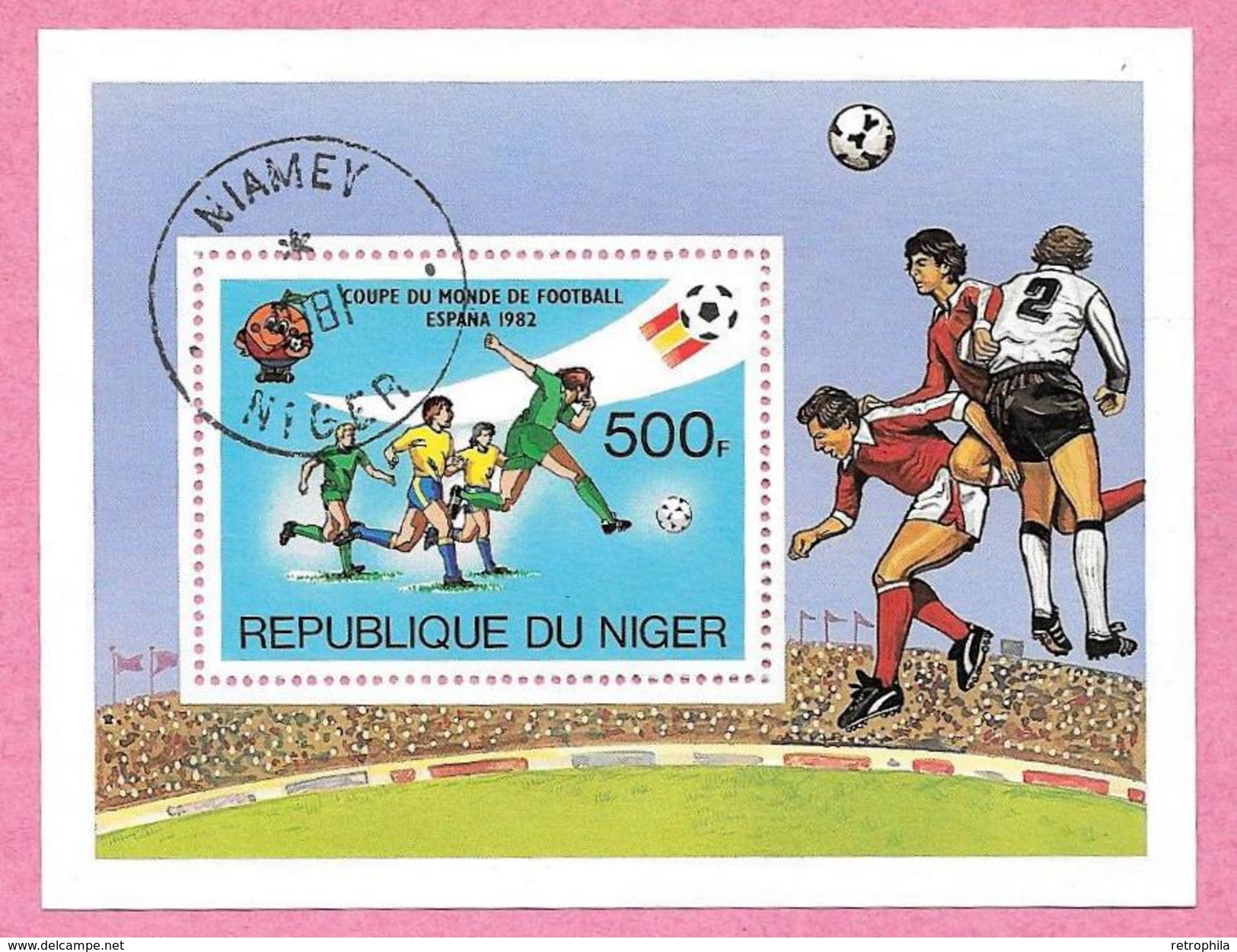 République Du NIGER - 1981 - Bloc N° 35 - Coupe Du Monde De Football Espagne 1982 - Oblitéré Numéro Yvert Et Tellier Blo - Niger (1960-...)