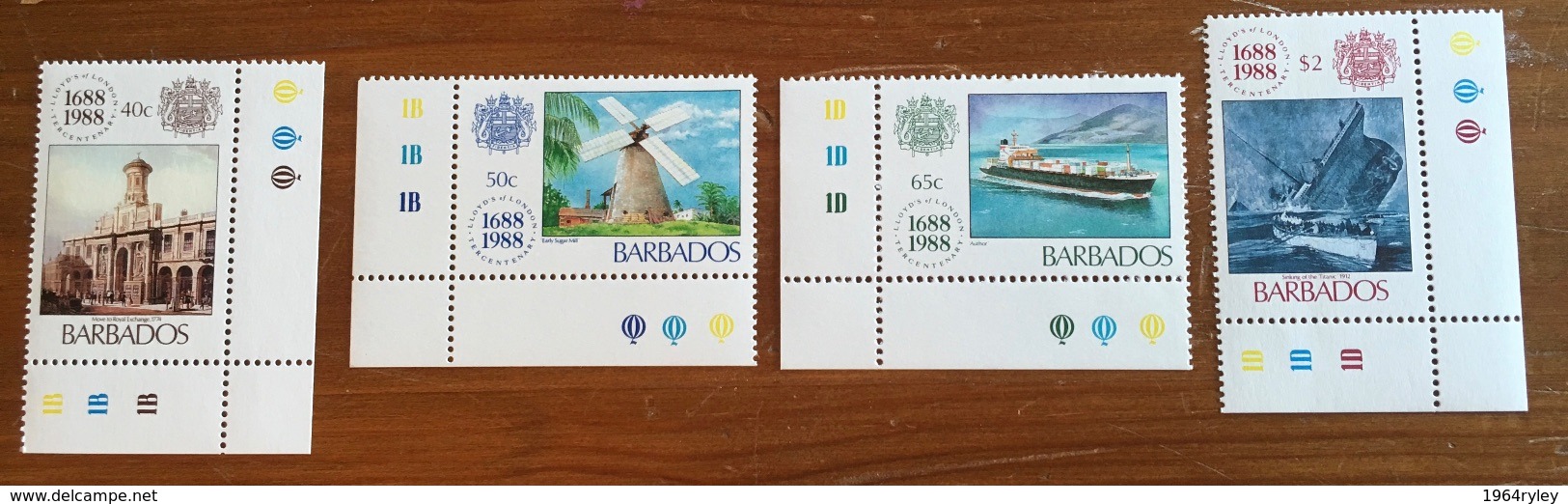 Barbados  MNH*** - 1988  - # 705/708 - Barbados (1966-...)