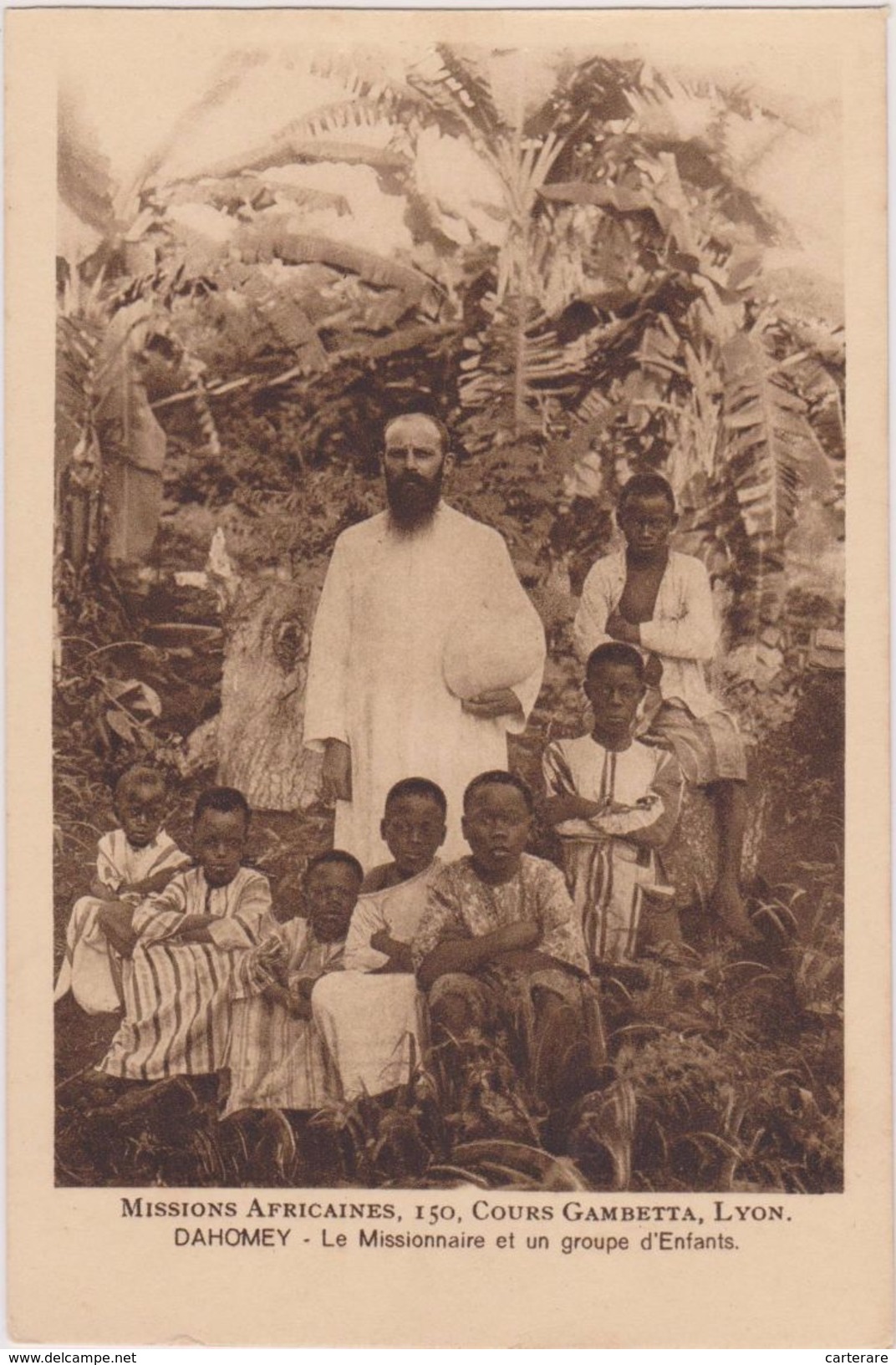 AFRIQUE DAHOMEY,danhomé 1900,sud Est Bénin Actuel,royaume Africain, Zagnanado,professeur,Missionnaire Avec élèves,rare - Dahomey