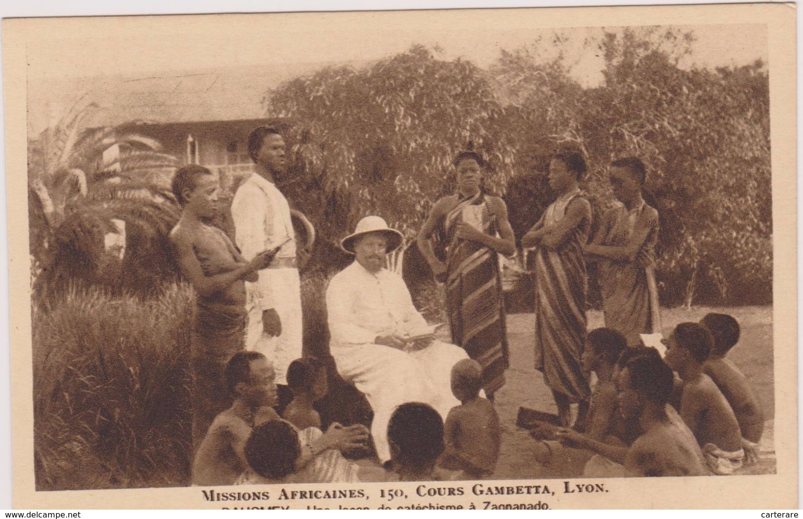 AFRIQUE DAHOMEY,danhomé 1900,sud Est Bénin Actuel,royaume Africain, Zagnanado,professeur,leço N De Cathéchisme,rare - Dahome