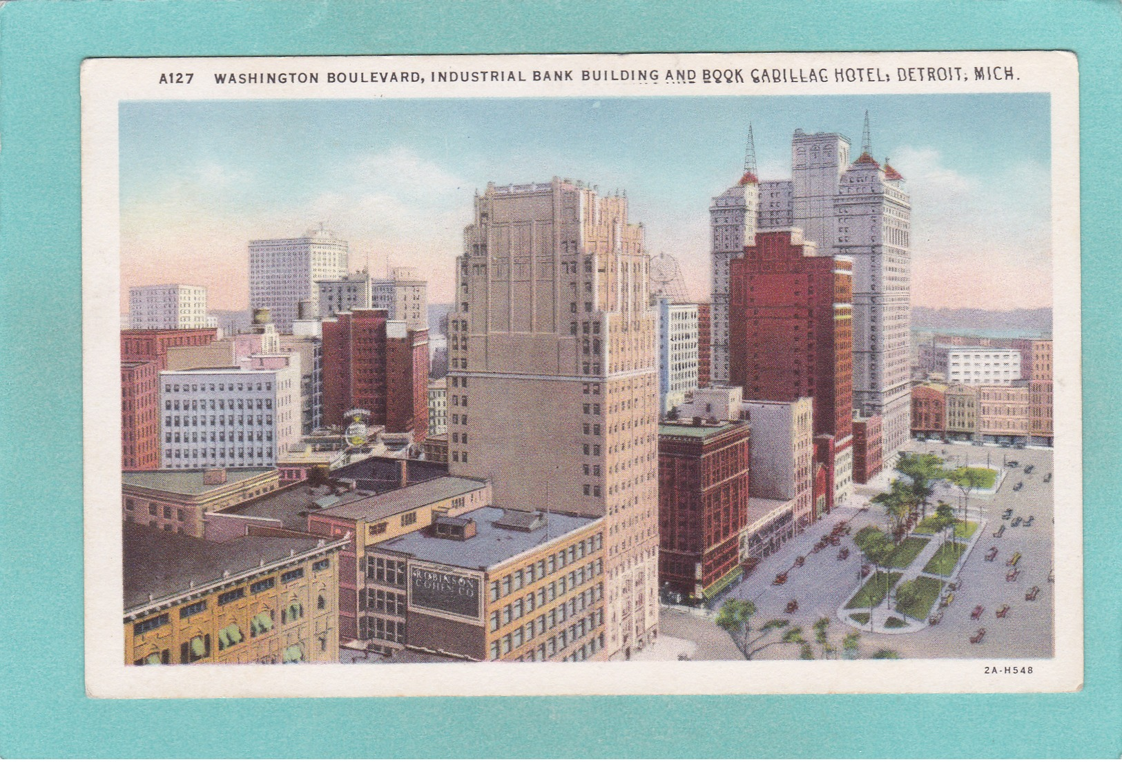 Old Postcard Of Washington Boulevard,Detroit,Michigan,USA.Y38. - Detroit
