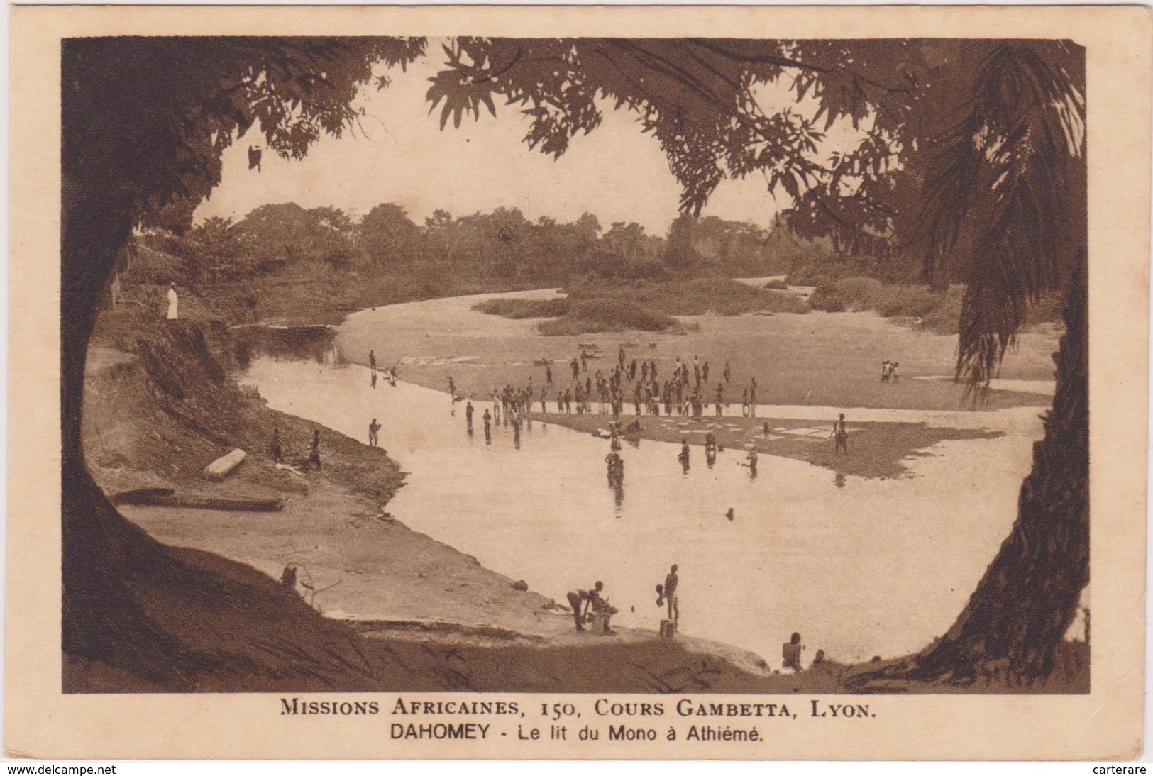 AFRIQUE DAHOMEY,danhomé 1900,sud Est Bénin Actuel,royaume Africain,métier,le Lit De Mono à Athiémé,laveur,rare - Dahomey