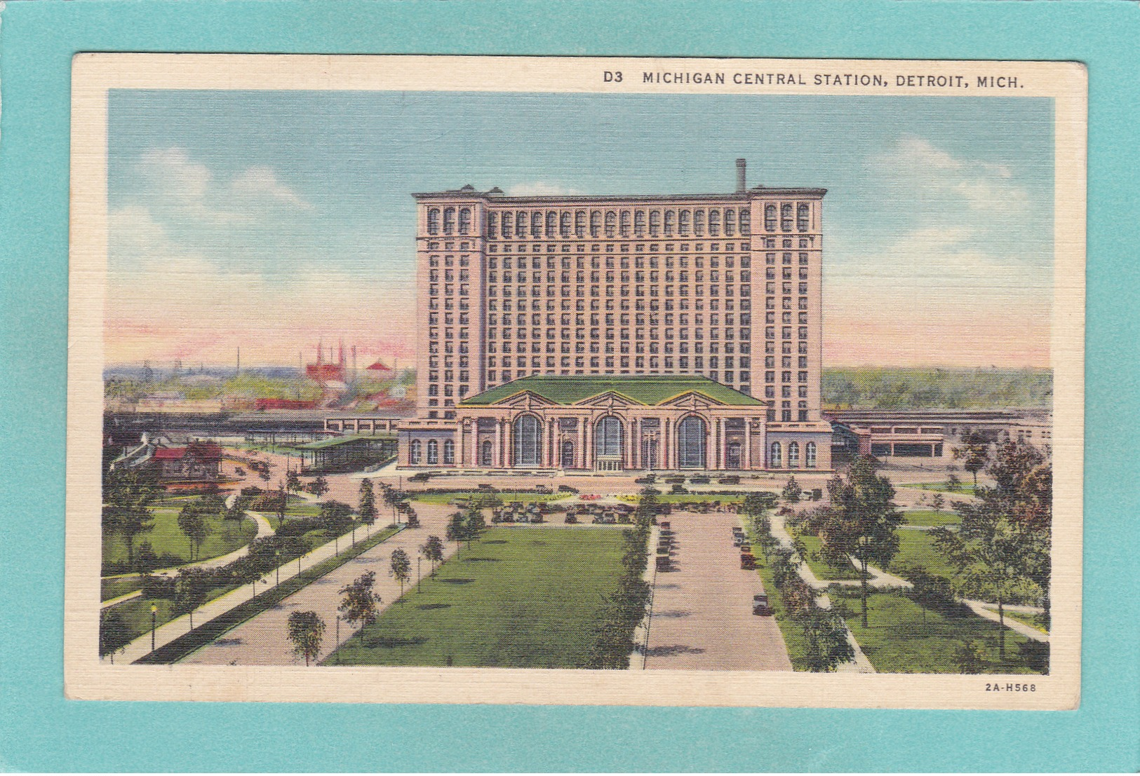 Old Postcard Of Central Station,Detroit,Michigan,USA.Y38. - Detroit