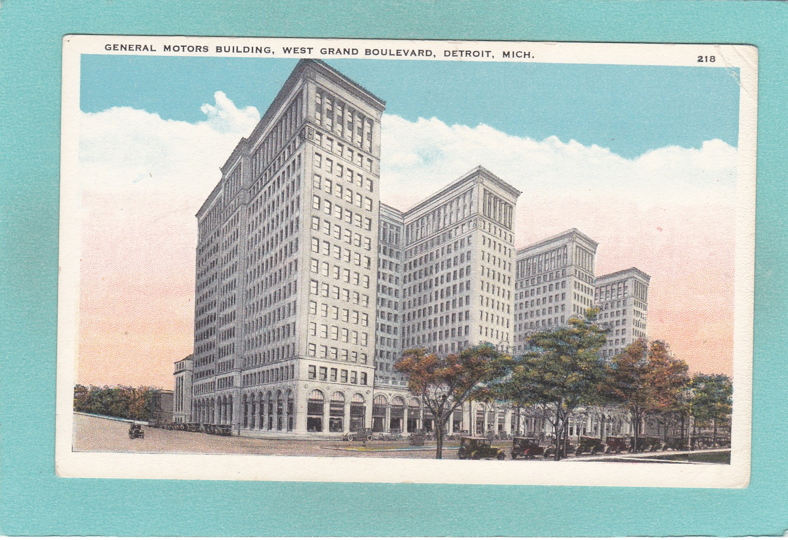 Old Postcard Of General Motors Building,Detroit,Michigan,USA.Y38. - Detroit