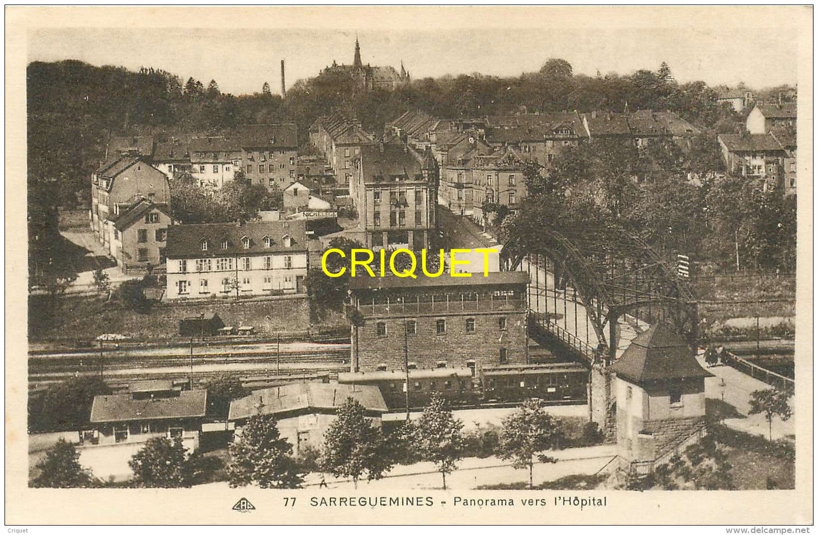 57 Sarreguemines, Panorama Vers L'Hopital, Trains Au 1er Plan... - Sarreguemines