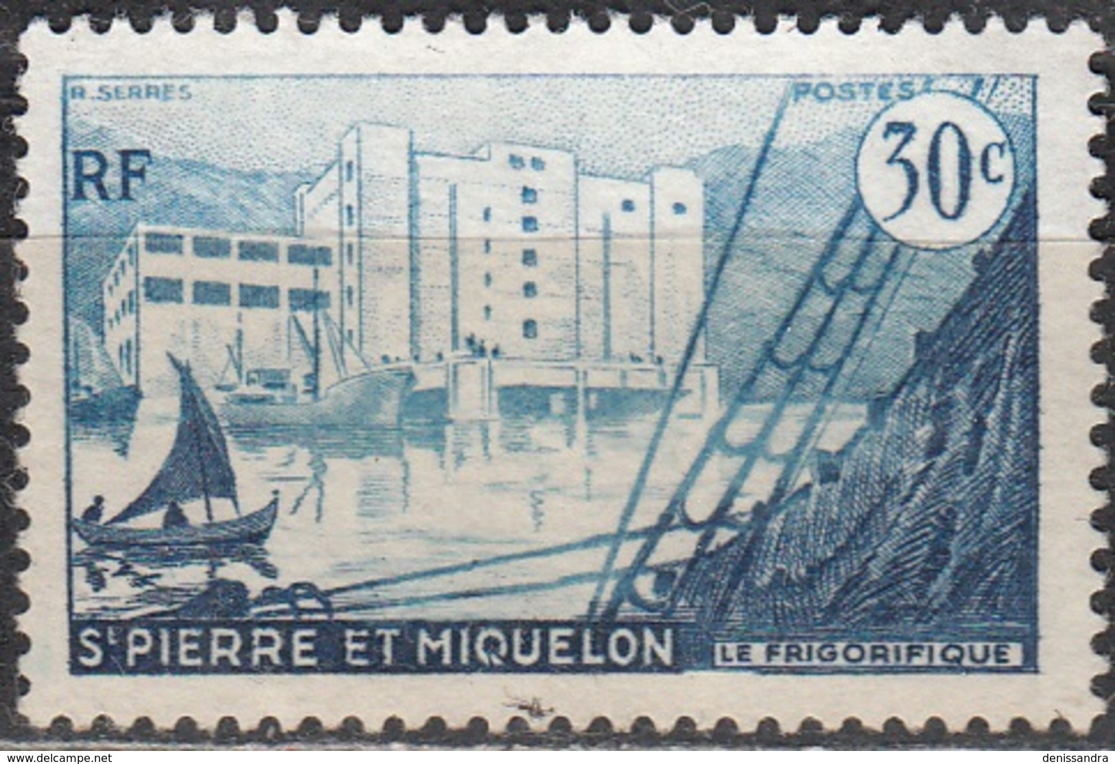 Saint-Pierre & Miquelon 1955 Michel 375 O Cote (2007) 1.00 Euro Le Frigorifique De Saint-Pierre - Used Stamps