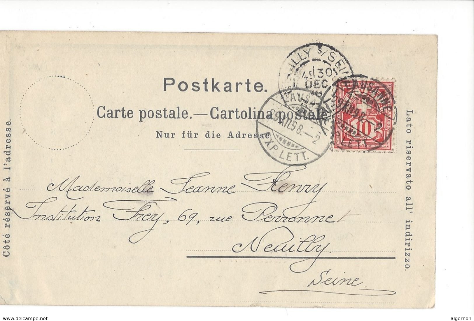 17131 - Lausanne Cachet 1898 - Lausanne