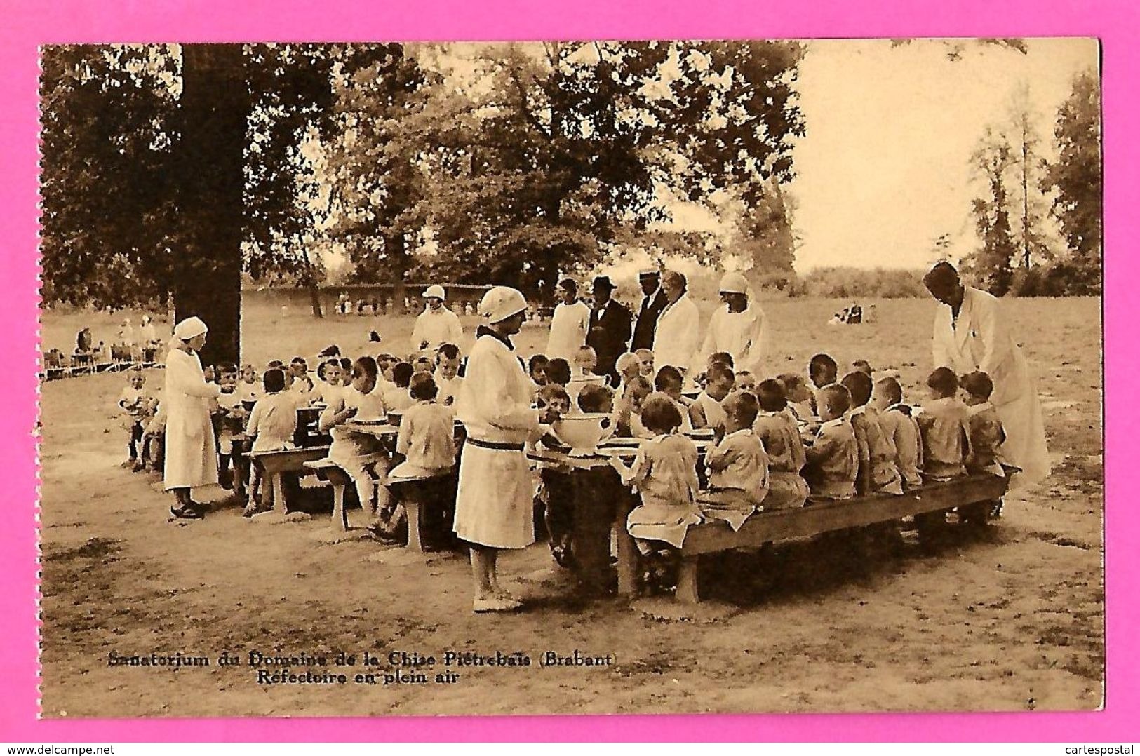 CPA -  PIETREBAIS  --  Sanatorium  Du  Domaine  De  La  Chise  -- Réfectoire  En  Plein  Auir - Incourt