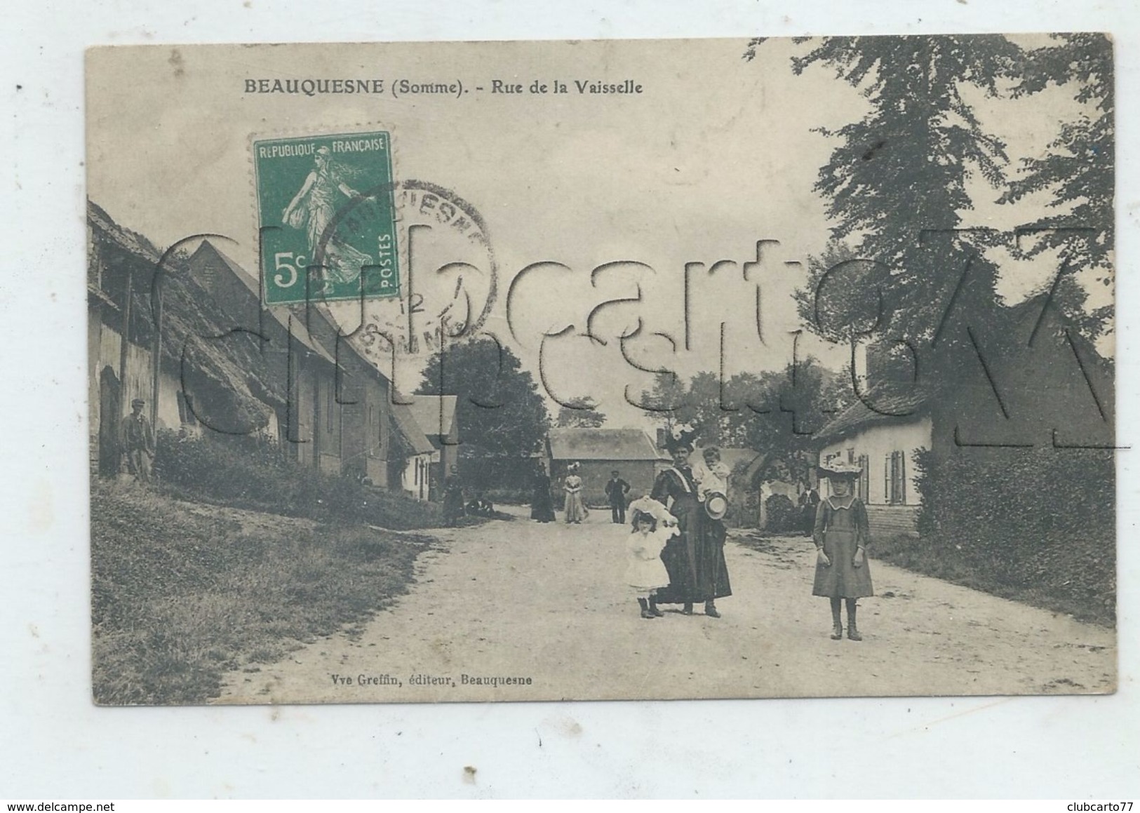 Beauquesne (80) : La Rue De Cla Vaisselle  En 1912 (animé) PF - Beauquesne