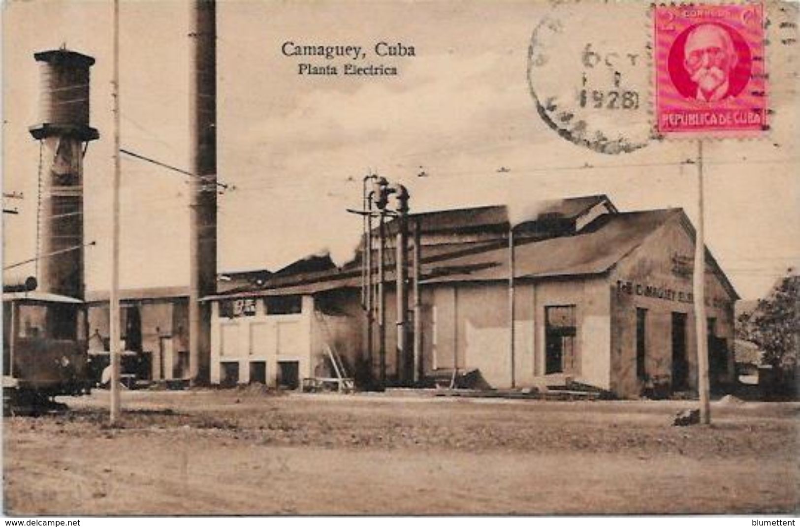 CPA CUBA Camaguey Planta Electrica Circulé - Cuba