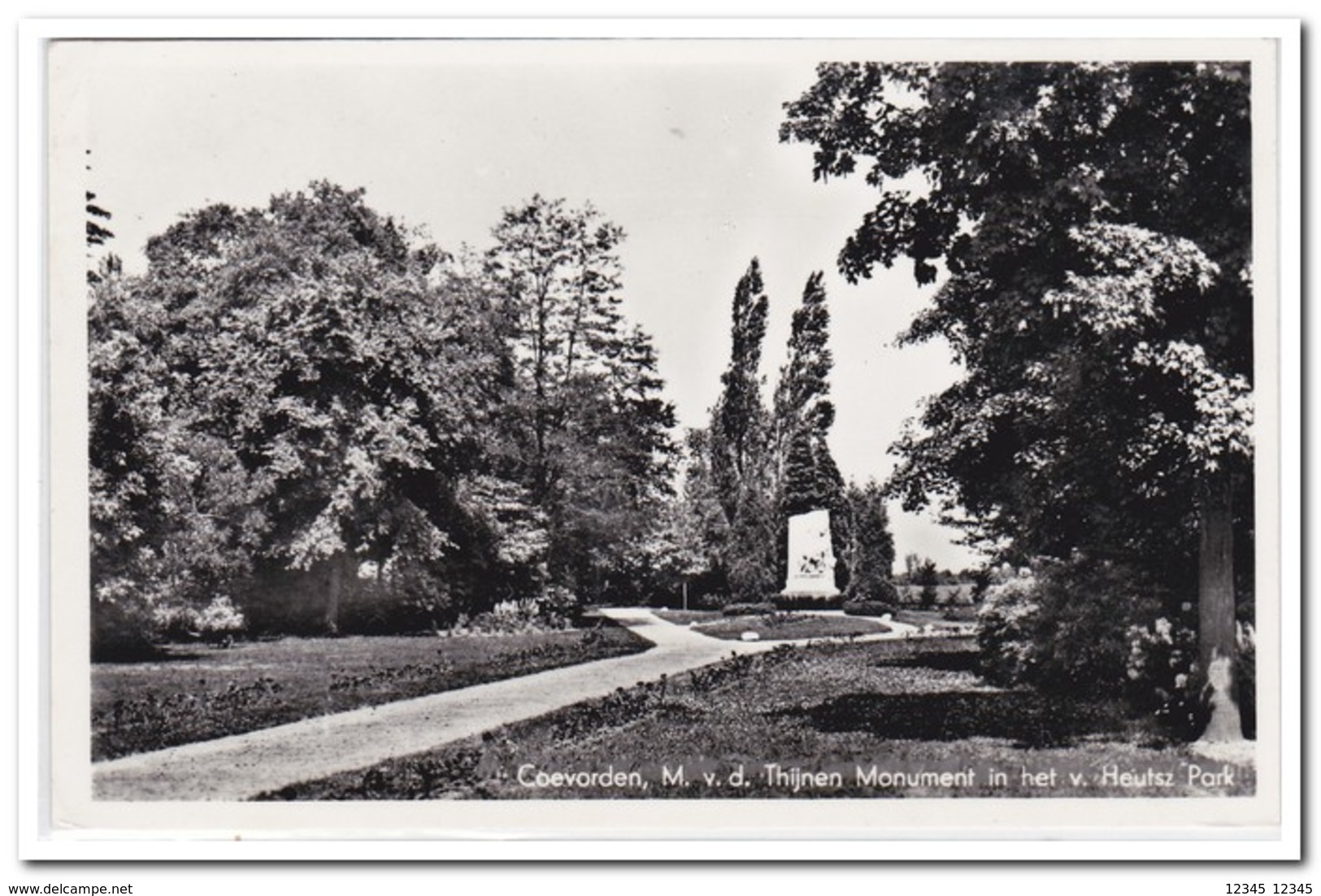 Coevorden, M. V.d. Thijnen Monument In Het V. Heutsz Park - Coevorden