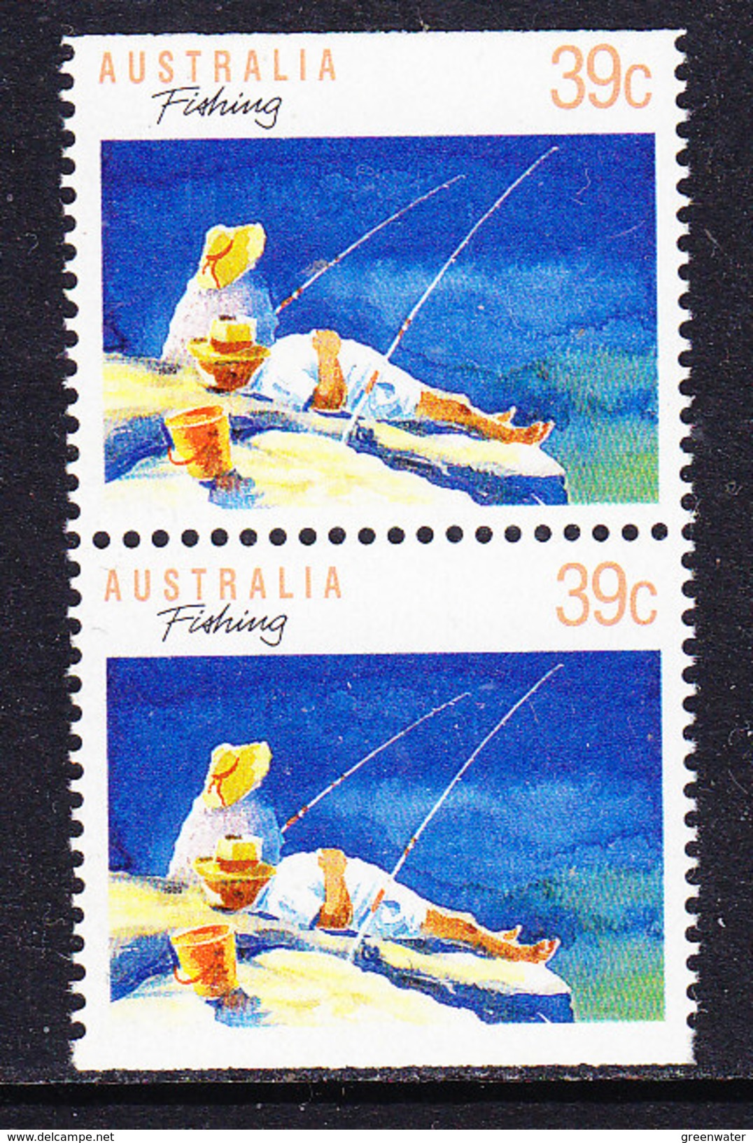 Australia 1989 Fishing 2v From Booklet ** Mnh (36518A) - Ongebruikt