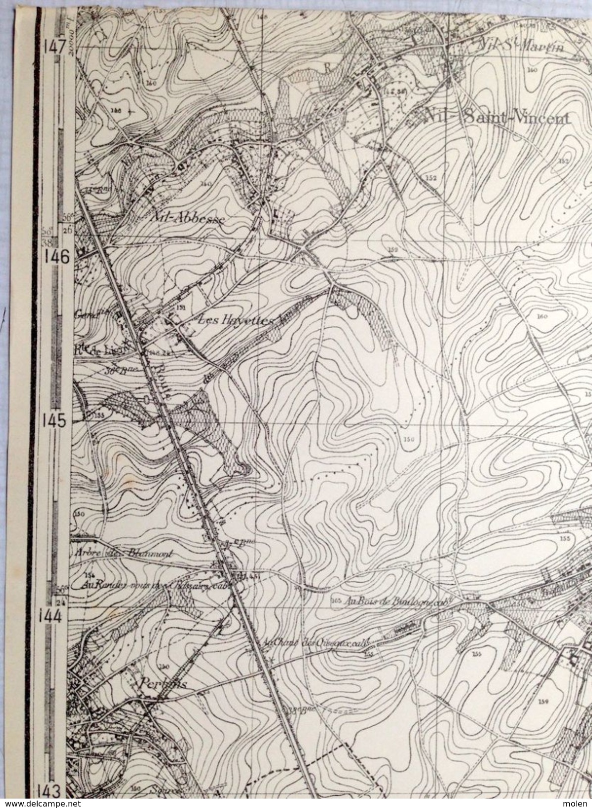 CARTE D ETAT MAJOR 40/6 De 1904 GEMBLOUX ERNAGE WALHAIN ST-PAUL SAUVENIERE TOURINNES-SAINT-LAMBERT PERBAIS ORBAIS S728 - Gembloux