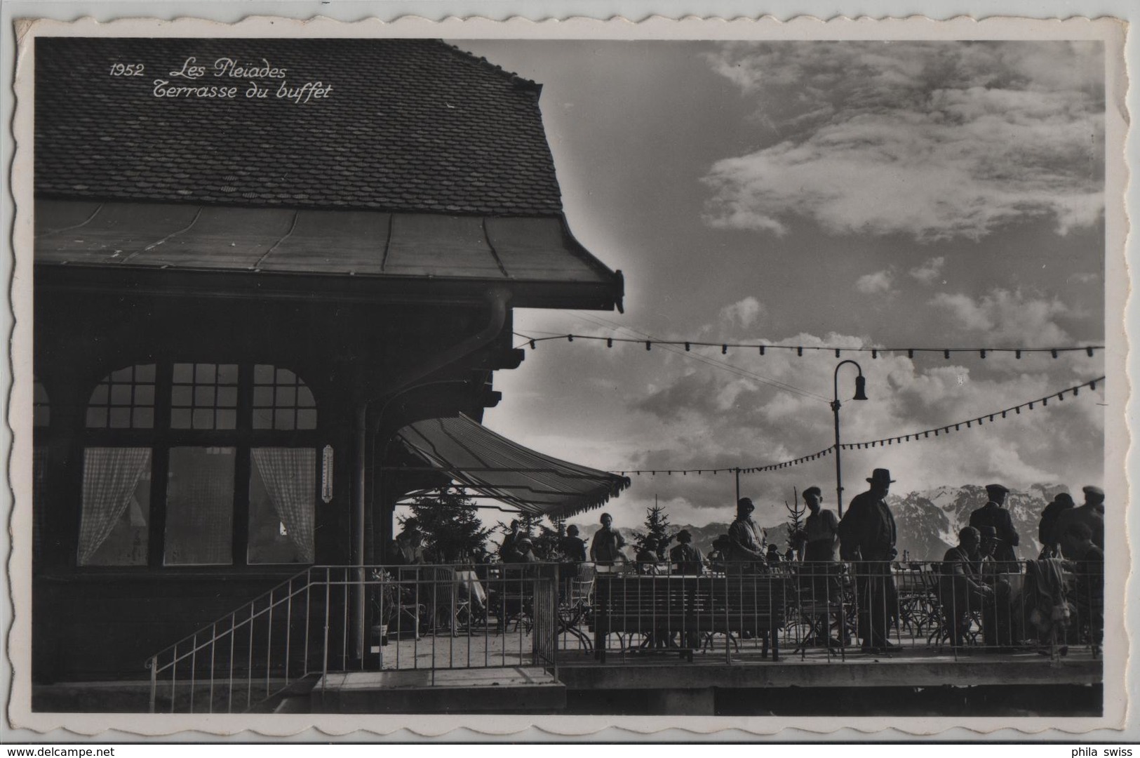 Les Pleiades - Terrasse Du Buffet - Animee - Photo: Perrochet No. 1952 - Roche