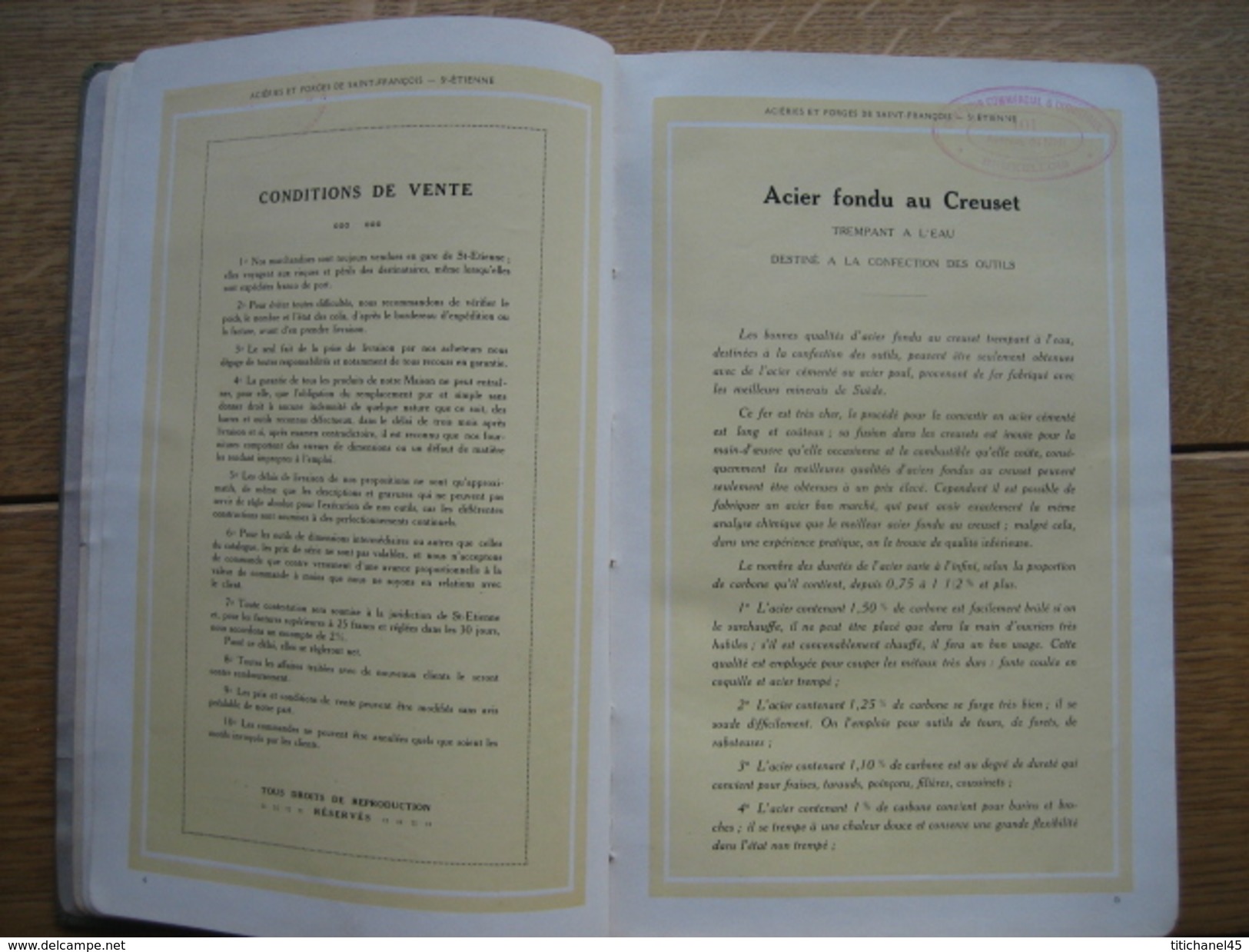 1919 - CATALOGUE FORGES ET ACIERIES DE ST FRANCOIS à ST ETIENNE - BELMONT & MOINE - 224 Pages - 1901-1940