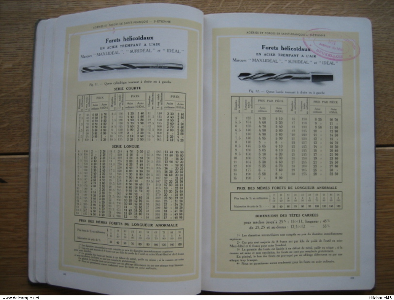 1919 - CATALOGUE FORGES ET ACIERIES DE ST FRANCOIS à ST ETIENNE - BELMONT & MOINE - 224 pages