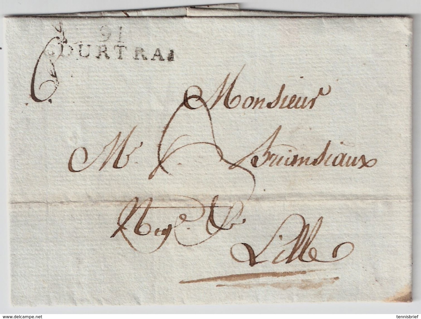 1805, " 91 COURTRAI " Claire , #8561 - 1794-1814 (Franse Tijd)