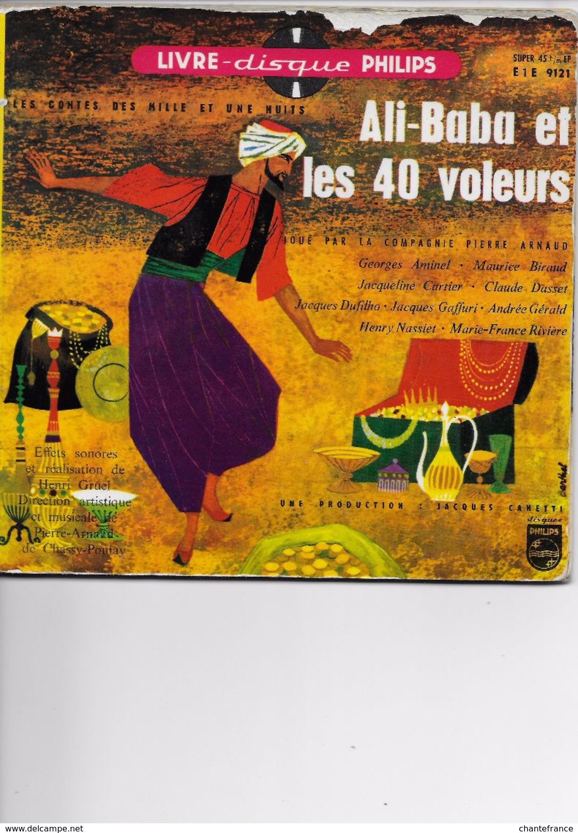 Vinyle 45t. EP LIVRE-DISQUE *ali-baba Et Les 40 Voleurs* - Children