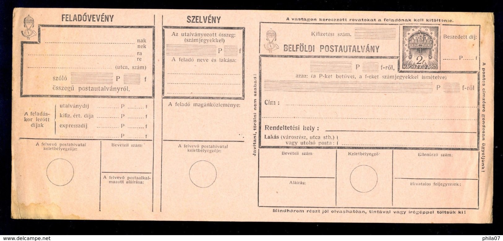 Hungary - lot of various old postal forms and printed matters. Rarely seen / 9 scans
