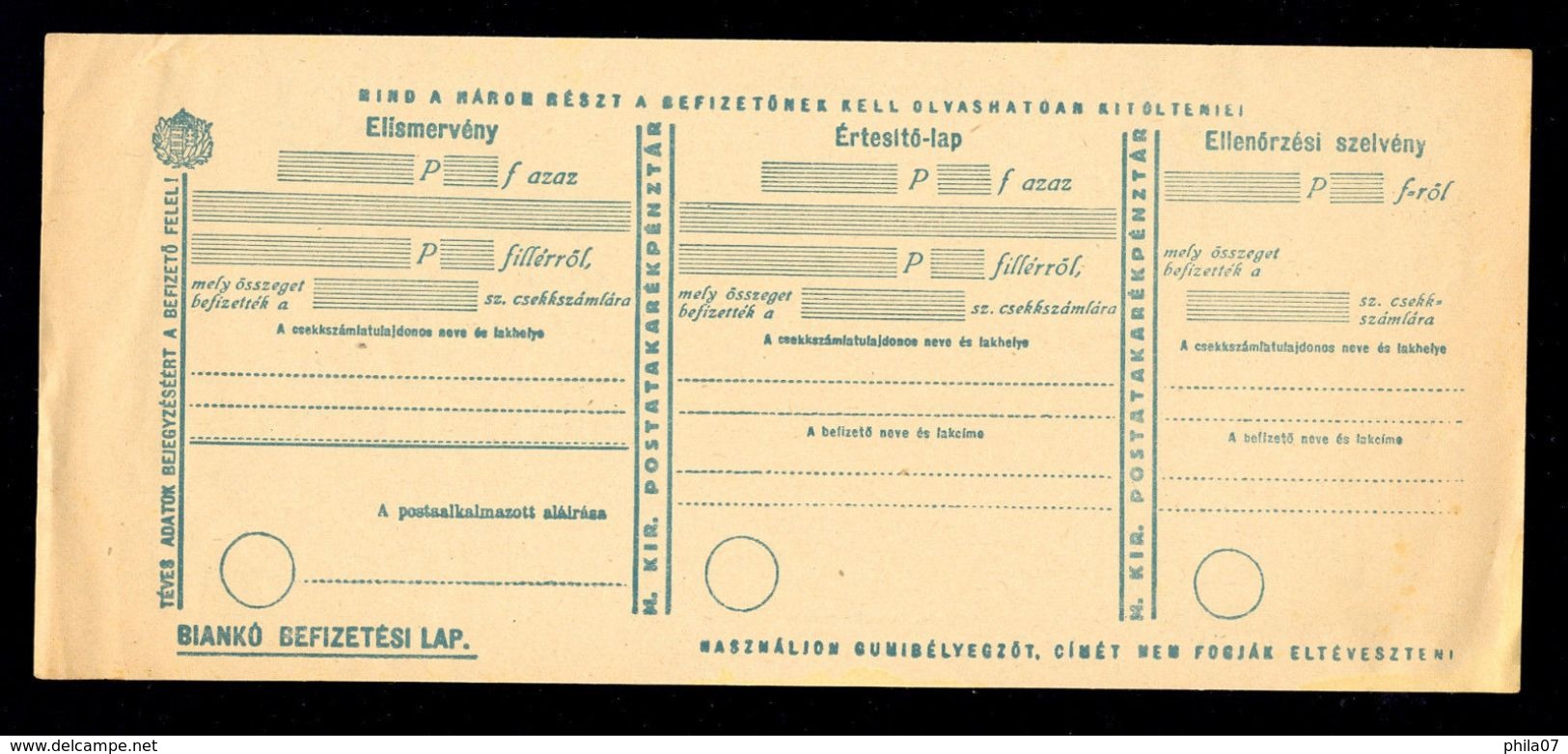 Hungary - lot of various old postal forms and printed matters. Rarely seen / 9 scans