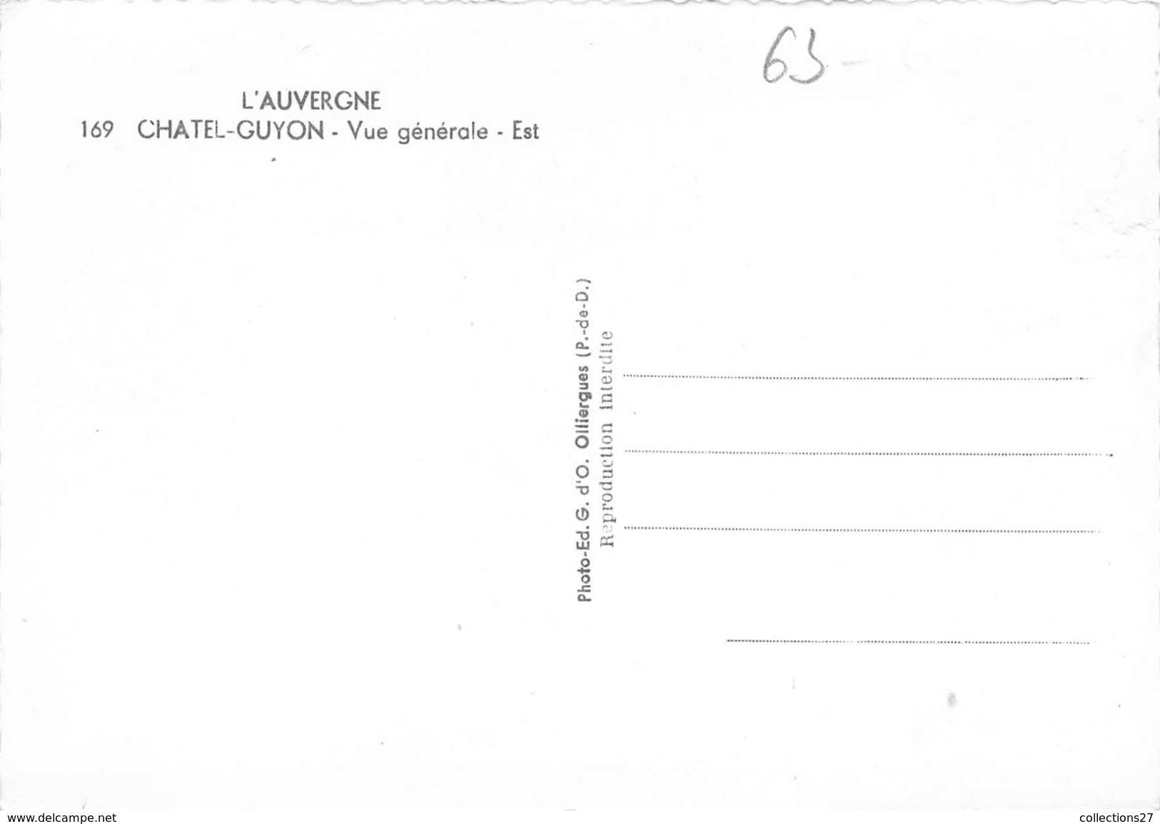 63-CHATEL-GUYON-VUE GENERALE EST - Châtel-Guyon