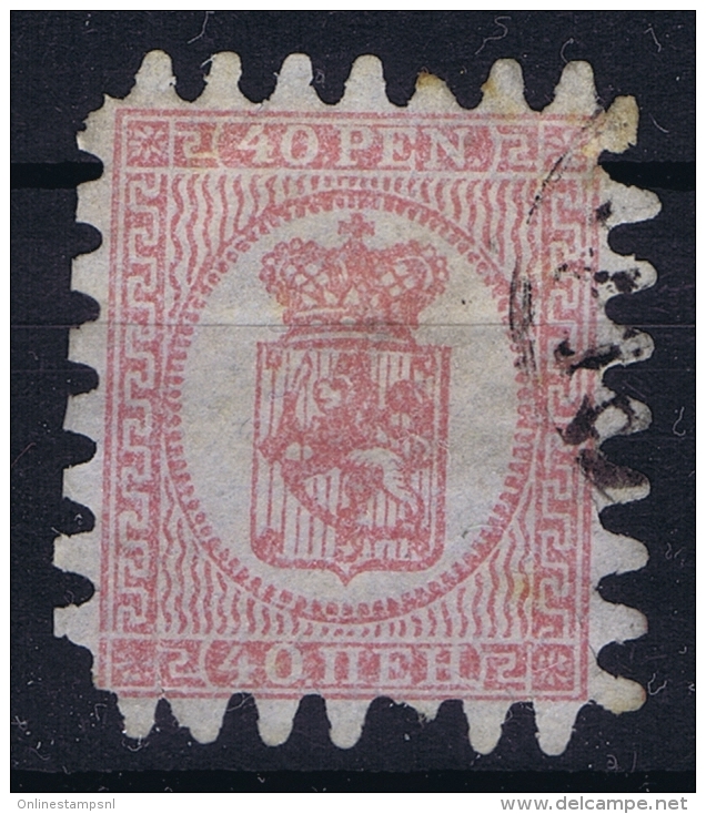 Finland 1860 Mi 9 B  FA 9  Obl./Gestempelt/used - Oblitérés