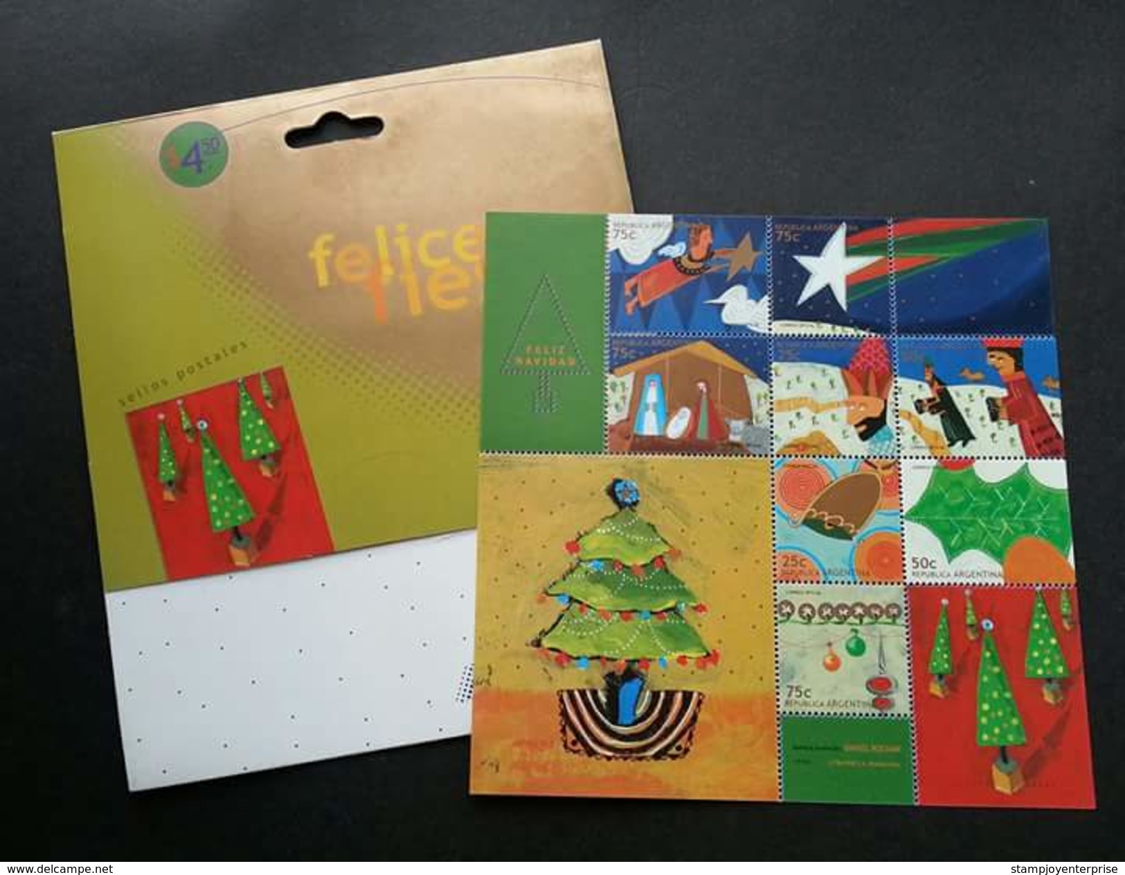 Argentina Christmas 1999 Festival Tree (special Folder Set) MNH *completed With Folder - Neufs