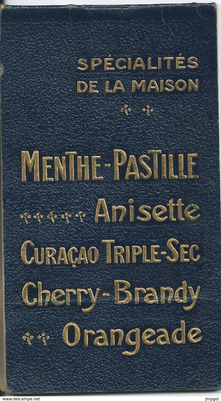 Carnet De Bar Liqueur Menthe Pastille E. GIFFARD Distillateur Angers 1933 - Reclame