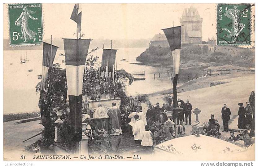 Saint Servan     35        Jour De Fête Dieu        (voir Scan) - Saint Servan