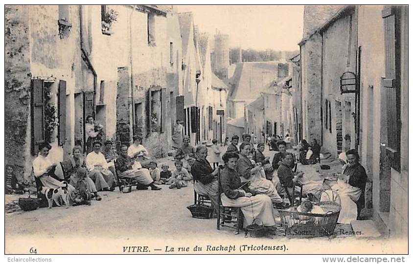 Vitré       35         Rue Du Rachapt. Tricoteuses     (voir Scan) - Vitre