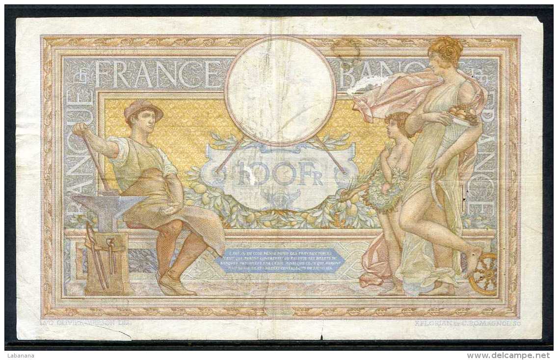 376-France Billet De 100 Francs 1937 FA  A55837 - 100 F 1908-1939 ''Luc Olivier Merson''