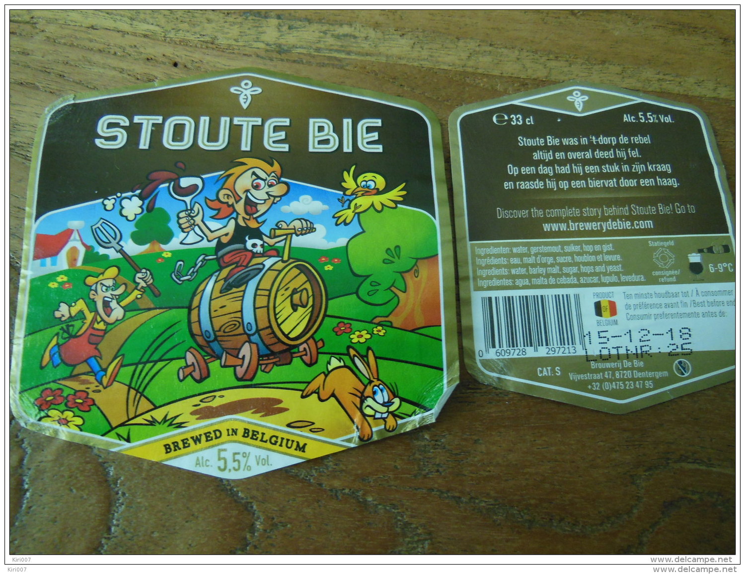 ETIQUETTE BIERE DE STOUTE BIE - Birra