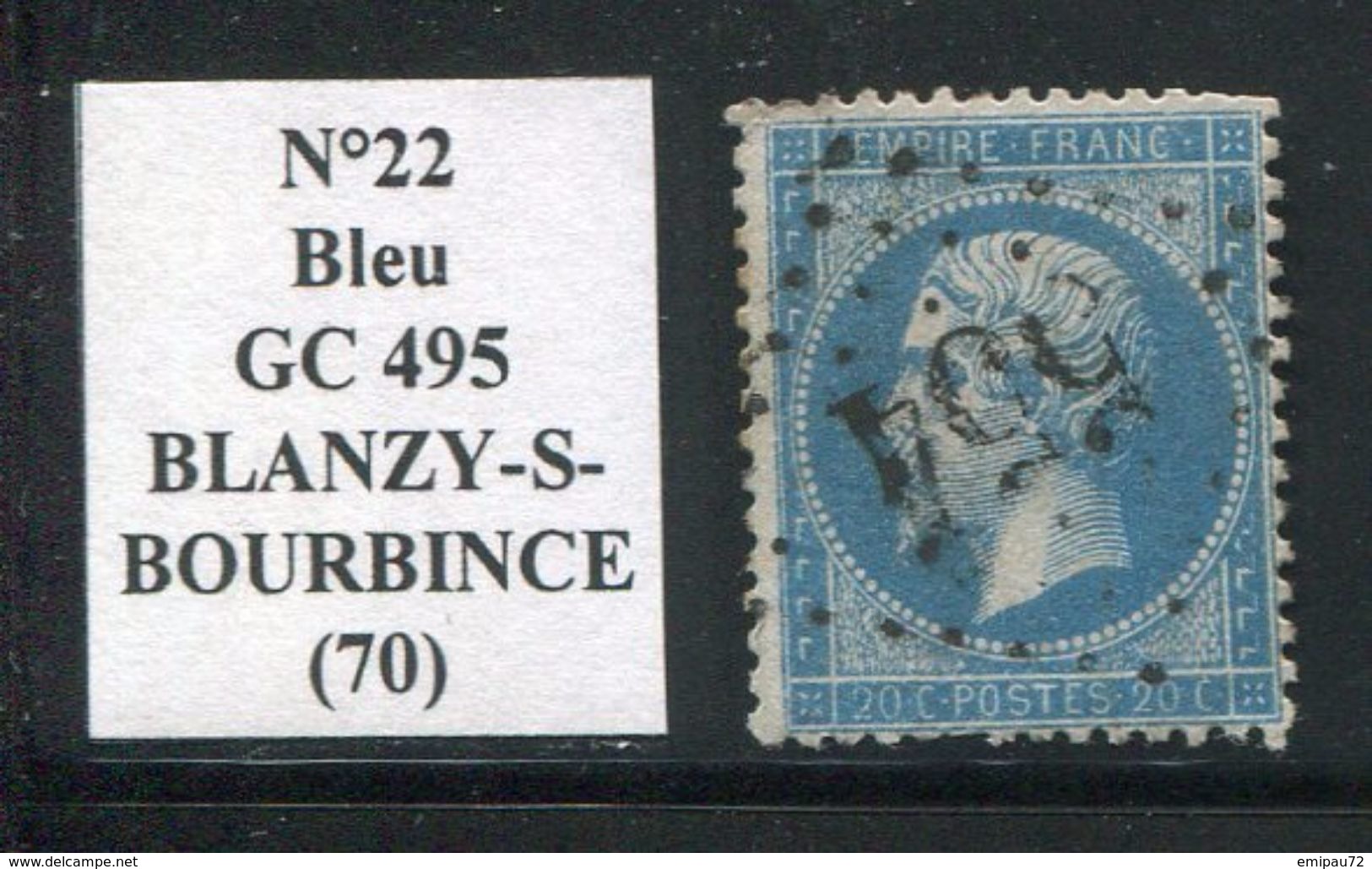 FRANCE- Y&T N°22- GC 495 (BLANZY-S-BOURBINCE 70) - Autres & Non Classés