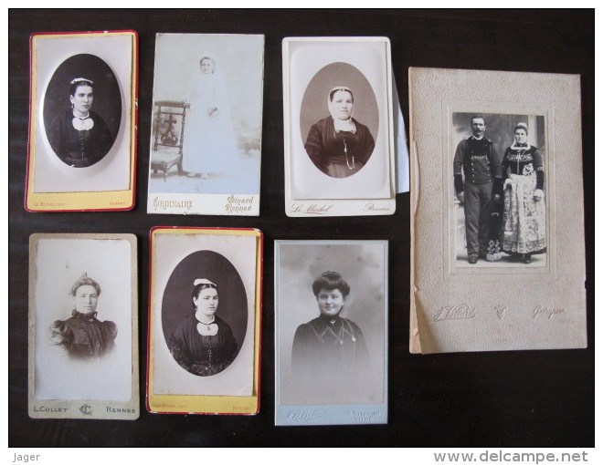 Lot  Cdv XIX Et Femmes Tenues Et Mariage Bretagne - Oud (voor 1900)