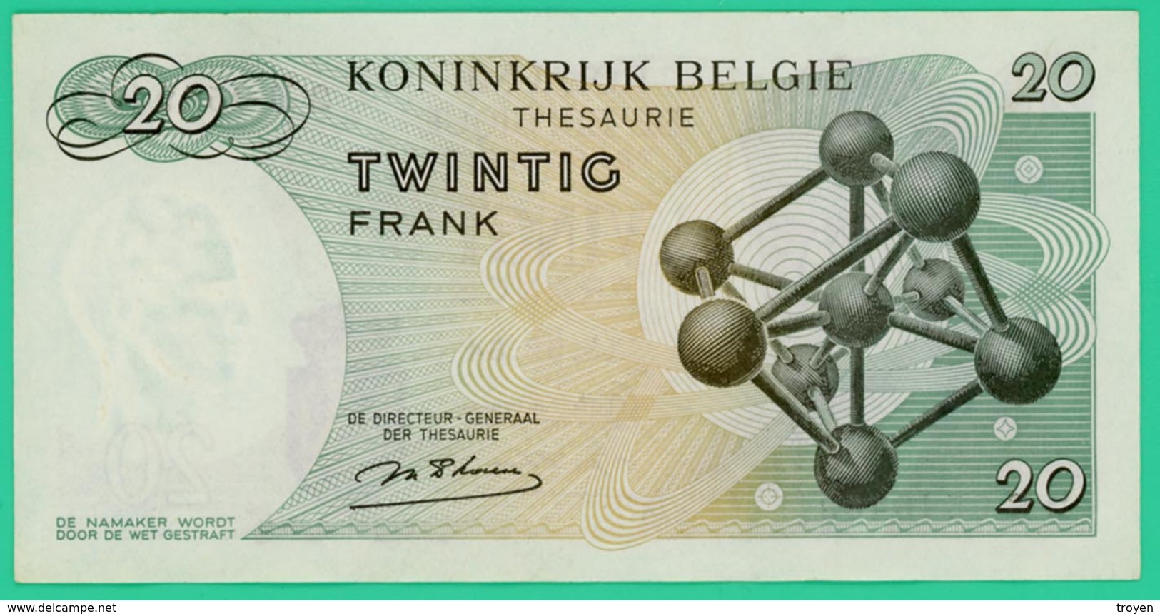 20 Francs - Belgique - 15-6-64 - N° 2B 0549463 - Spl - - Autres & Non Classés