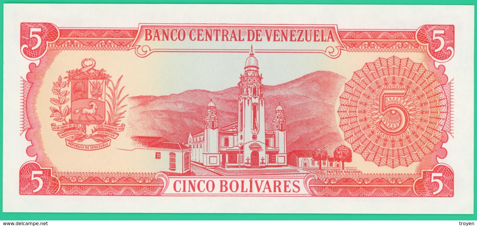 5 Bolivares - Vénézuéla - 1989 - Neuf - N° H33018437 - - Venezuela