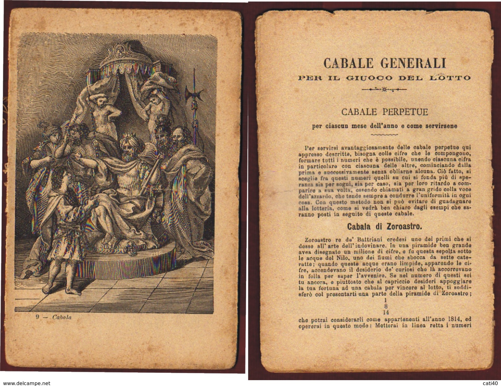 GIOCO DEL LOTTO  ANTICO LIBRO DA PAG. 1 A PAG. 160 SENZA COPERTINA E DA RILEGARE  MOLTO INTERESSANTE - Médecine, Biologie, Chimie