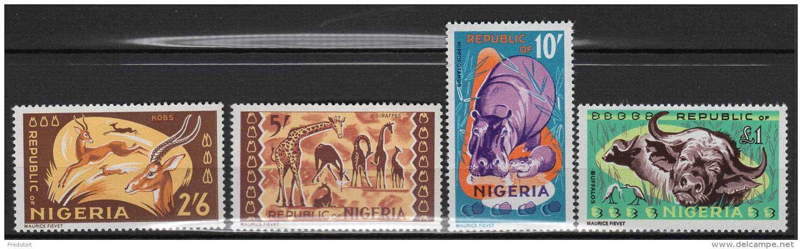 NIGERIA - N°187/8/9/90 ** (1965) Animaux - Nigeria (1961-...)