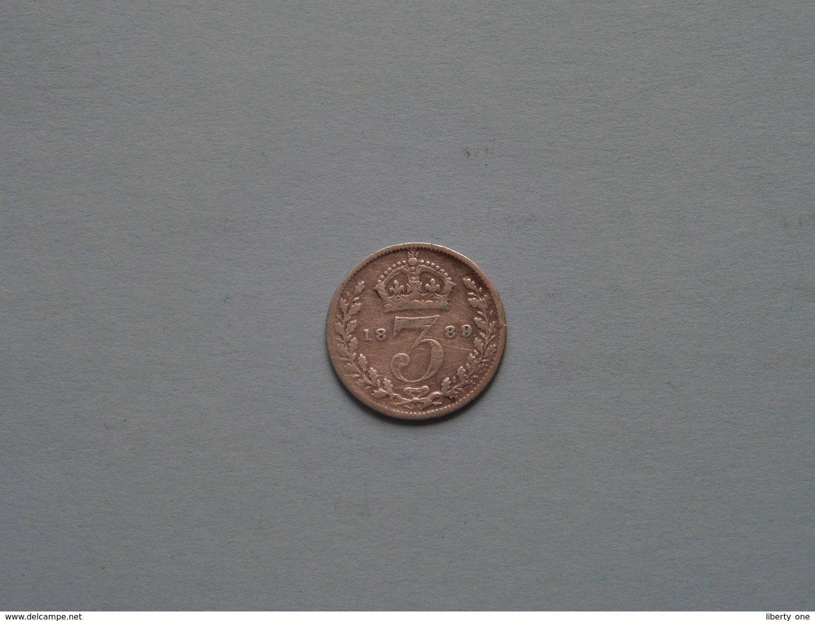 1889 - Three Pence / KM 758 ( Uncleaned Coin - For Grade, Please See Photo ) !! - F. 3 Pence