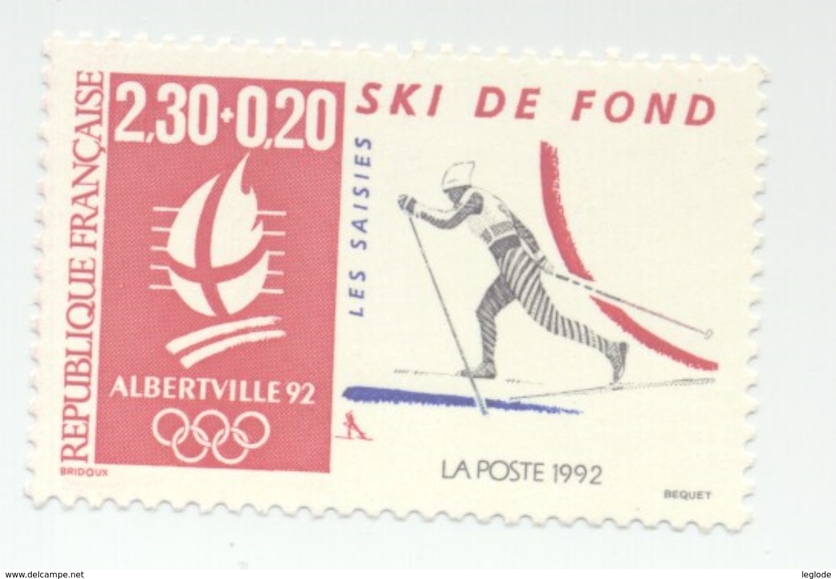 2678- J.O D'Albertville 92 -ski De Fond (1991) - Ungebraucht