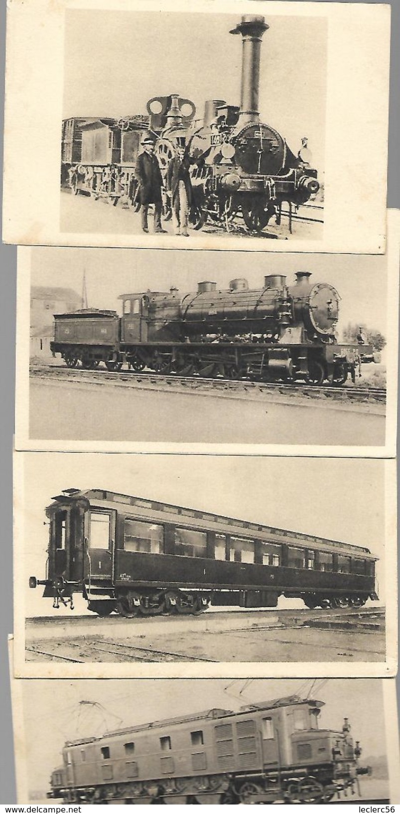 LOT COMPLET DE 10 CPA 1930 TRAINS DE PARIS A ORLEANS - Trains