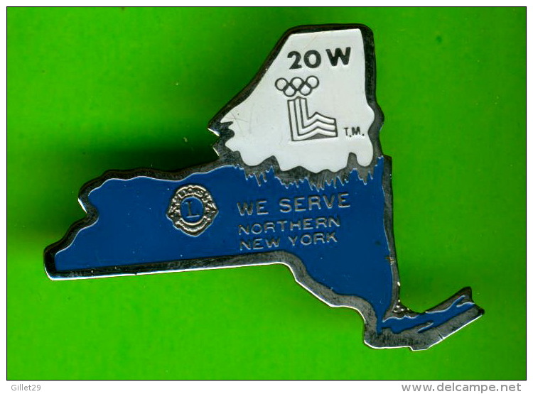 PIN'S, ÉPINGLETTES - CLUB LIONS DE NORTHERN, NEW YORK - 20 W - - Associations